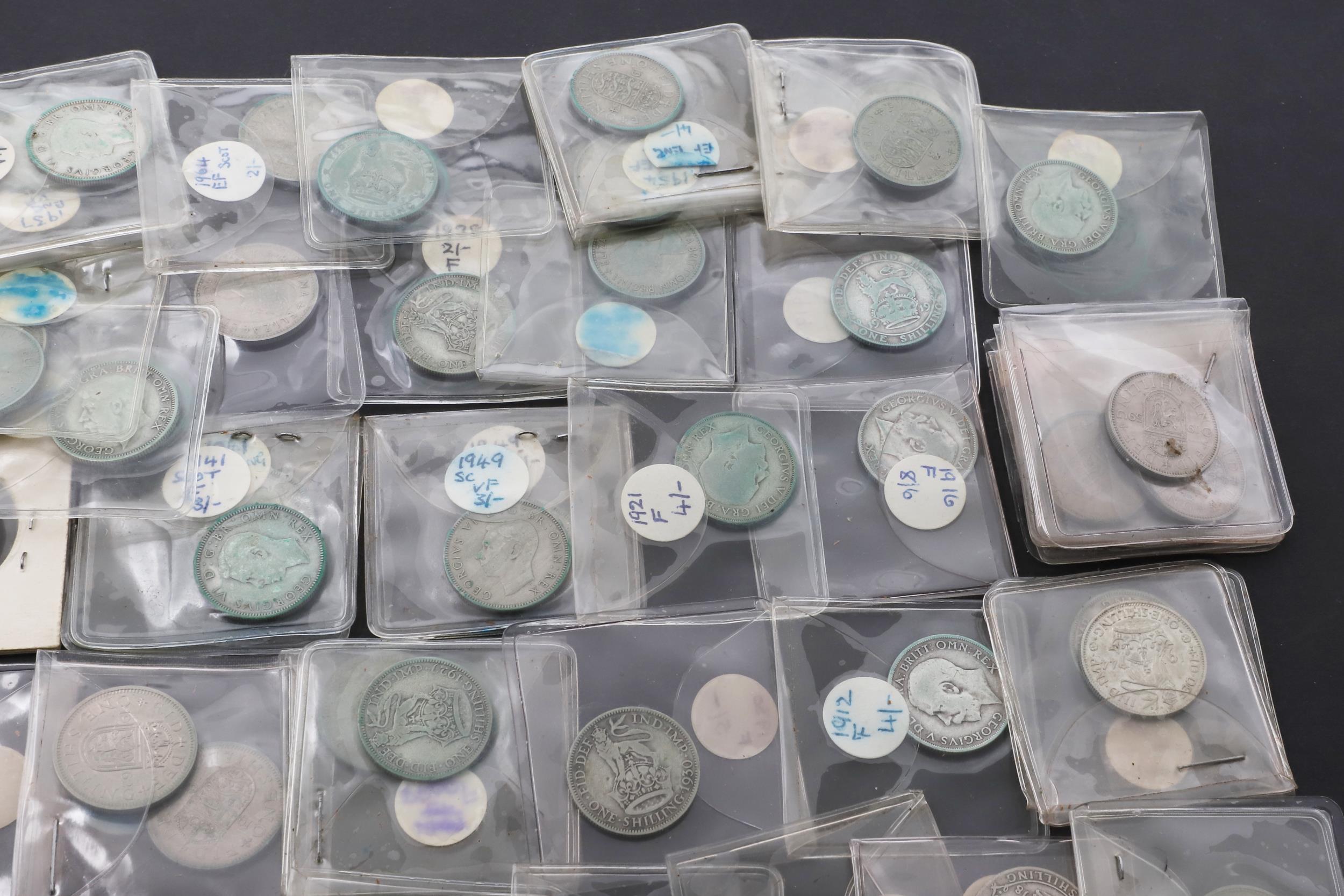 A DATE RUN OF GEORGE V, GEORGE VI AND ELIZABETH II PRE-DECIMAL SHILLLINGS. - Bild 4 aus 11