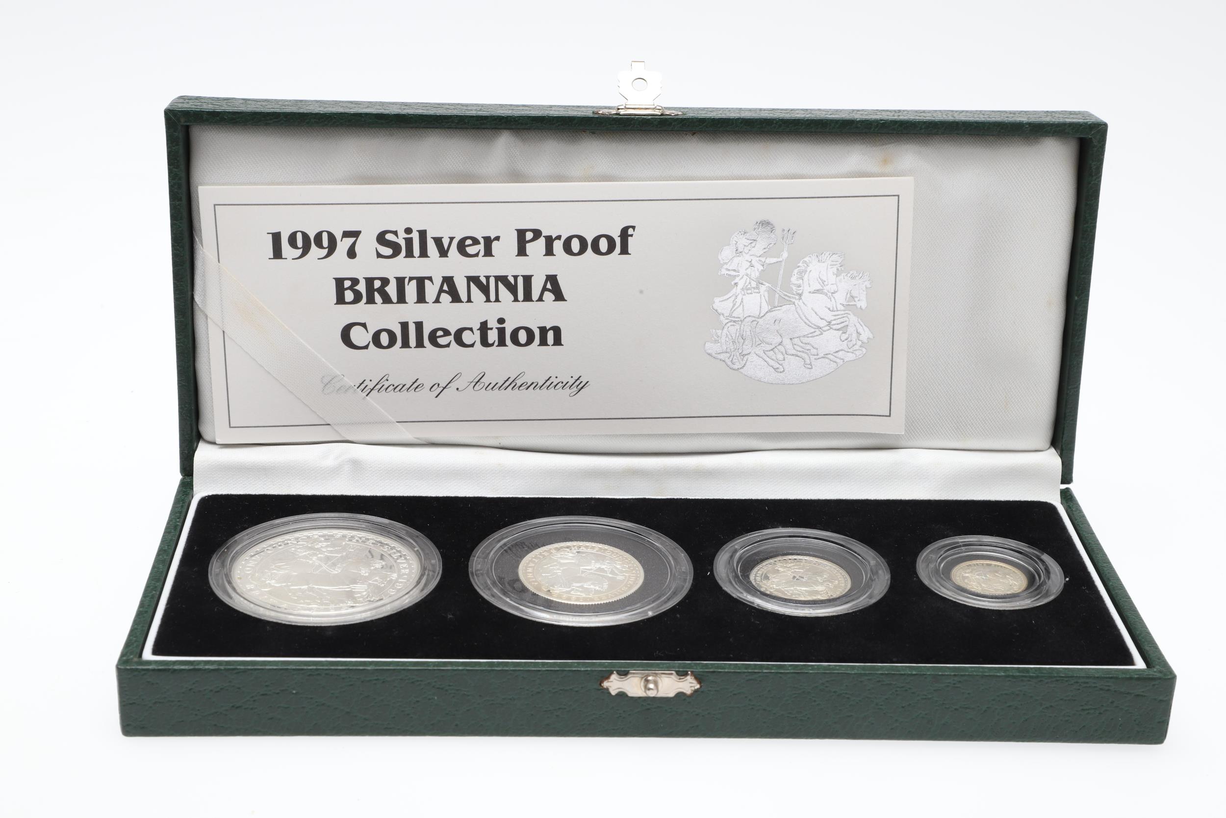 A 1997 SILVER PROOF BRITANNIA FOUR COIN COLLECTION. - Image 2 of 8