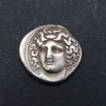 GREEK COINS: THESSALY, LARISSA, SILVER DRACHM, 350 - 325 BC.