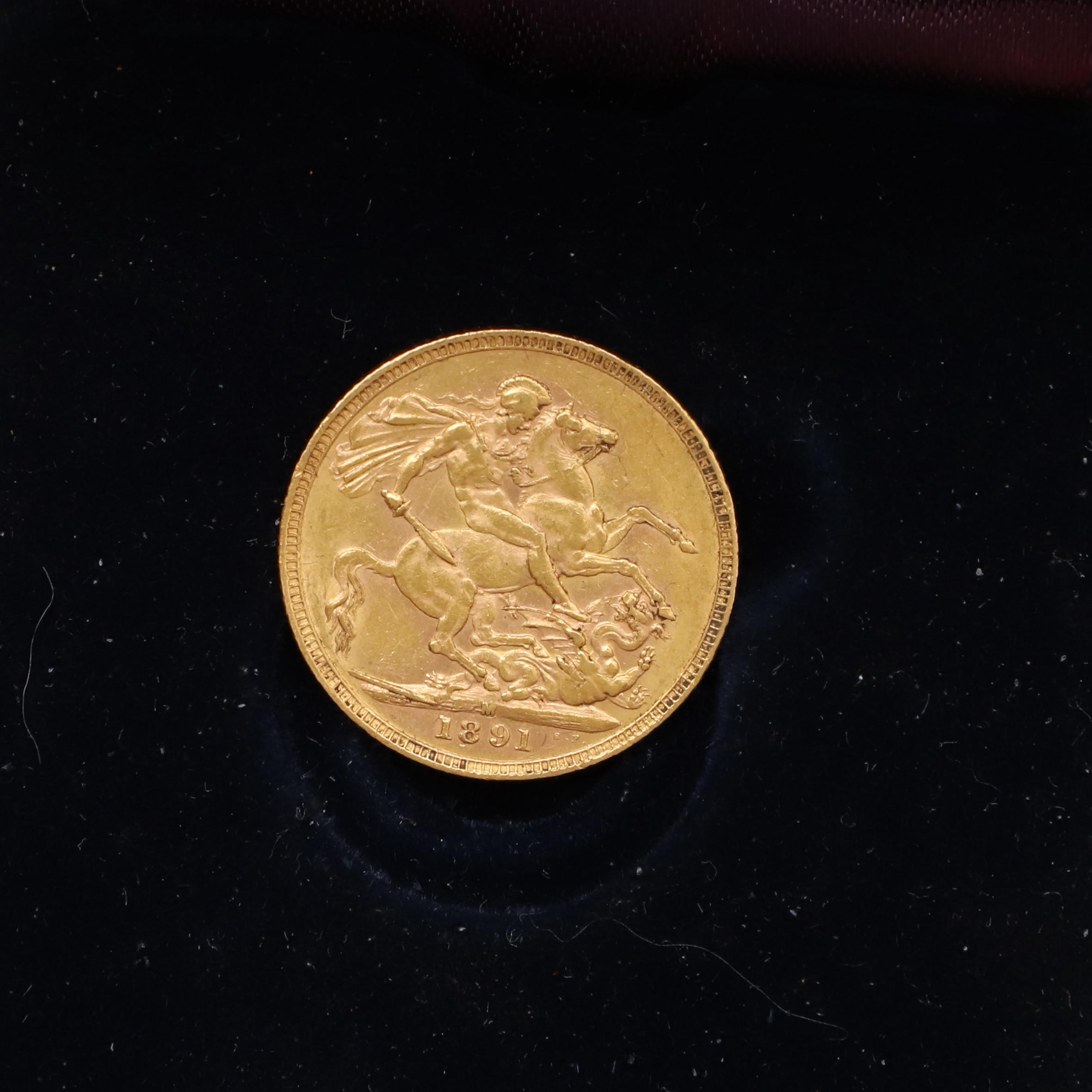 A QUEEN VICTORIA SOVEREIGN, 1891. - Image 4 of 6