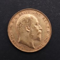 AN EDWARD VII SOVEREIGN, 1910.