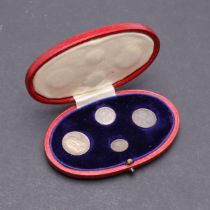 A CASED SET OF EDWARD VII MAUNDY COINS,1905.