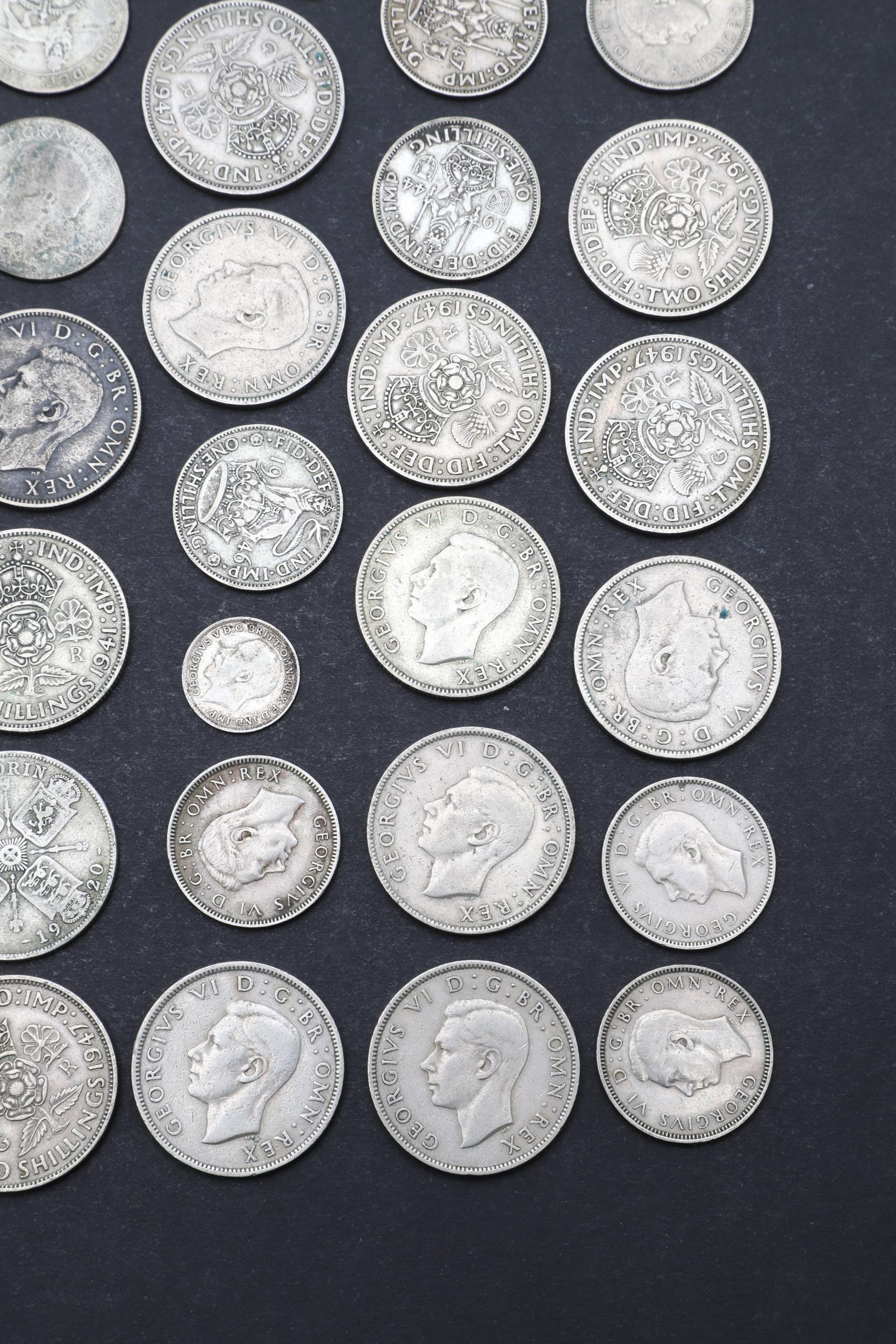 A COLLECTION OF PRE-DECIMAL PART SILVER AND LATER COINS. - Bild 9 aus 9