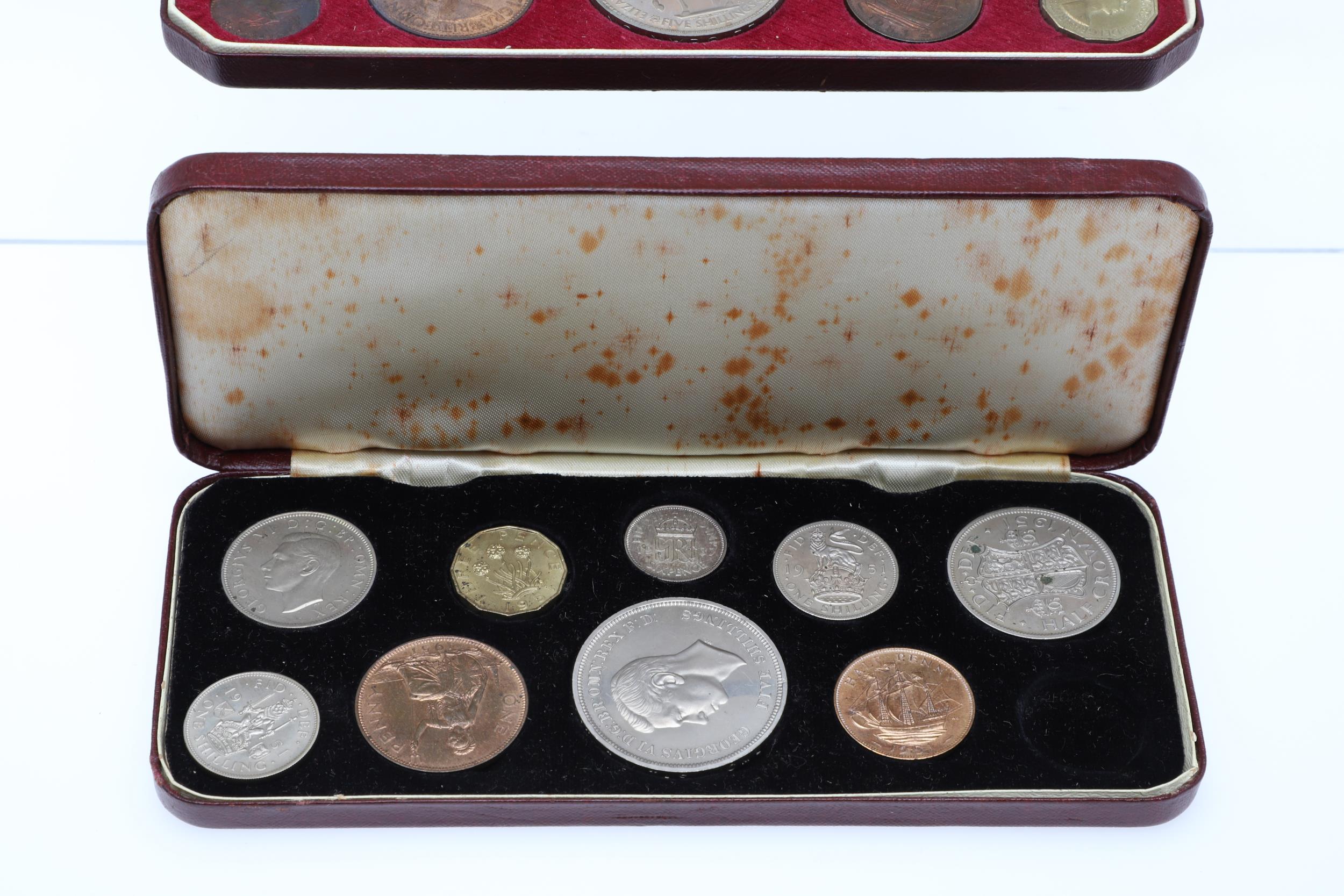 THREE MID 20TH CENTURY SPECIMEN COIN SETS, 1950, 1951 AND 1953. - Bild 4 aus 11