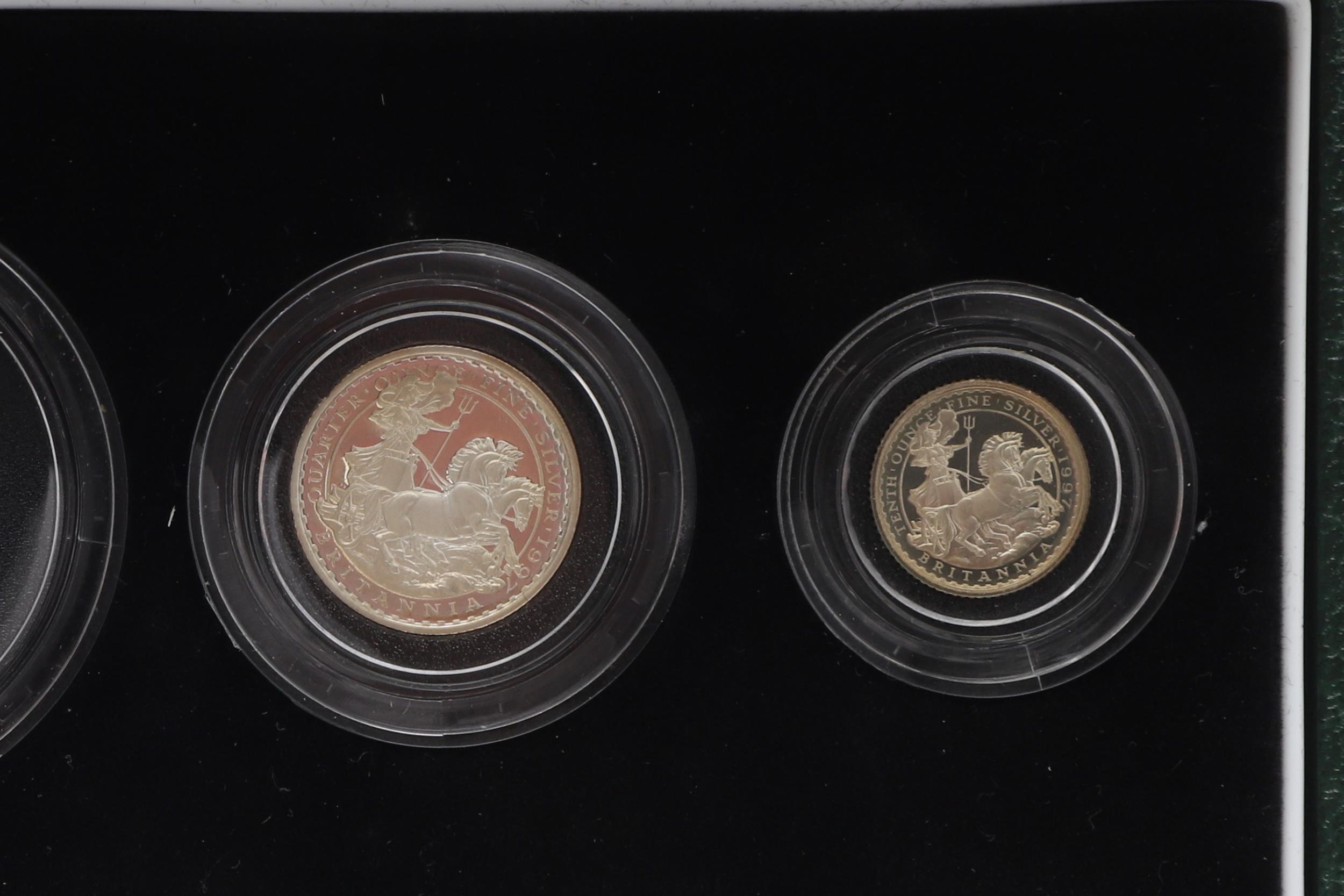 A 1997 SILVER PROOF BRITANNIA FOUR COIN COLLECTION. - Image 5 of 8