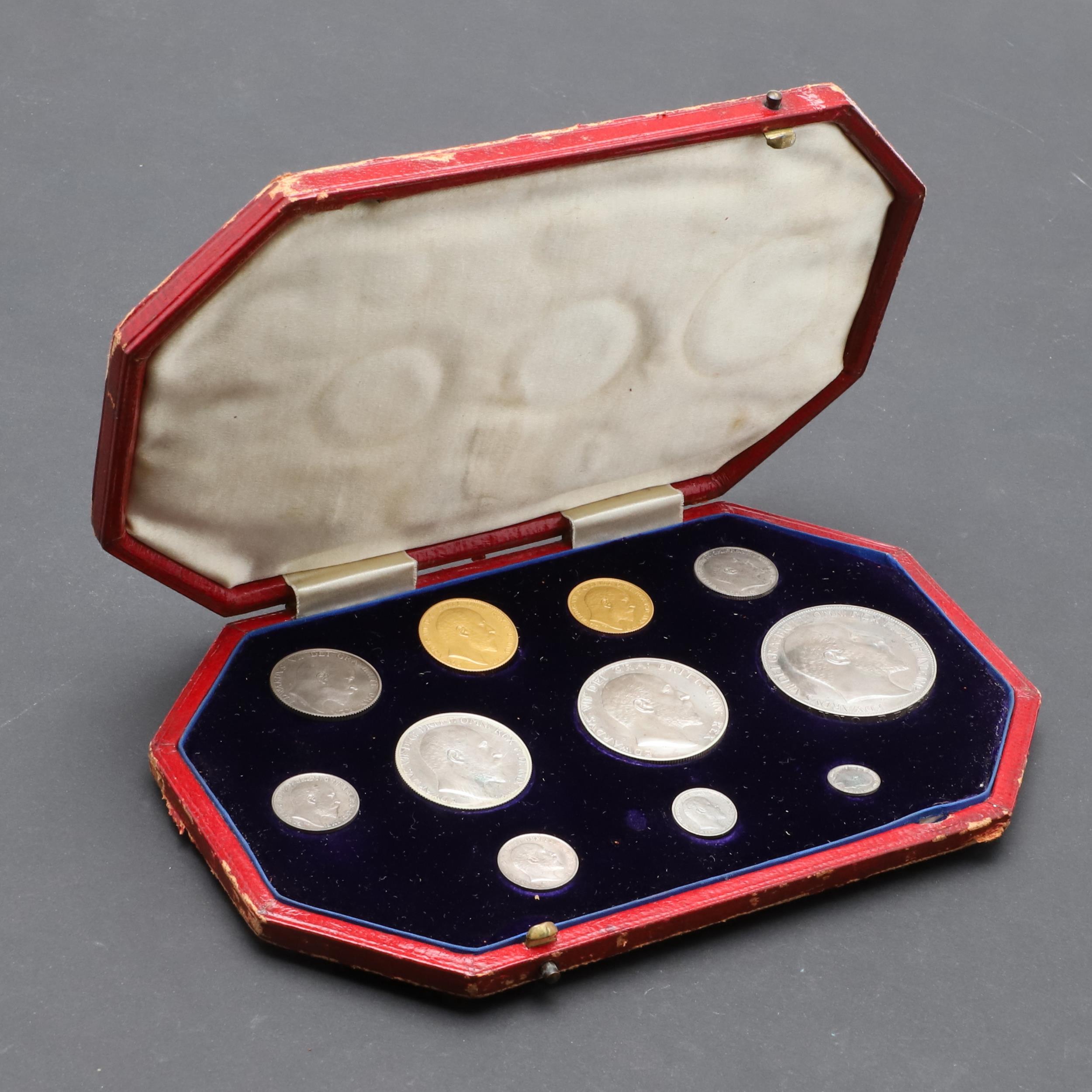 AN EDWARD VII ELEVEN COIN PROOF SET, 1902.