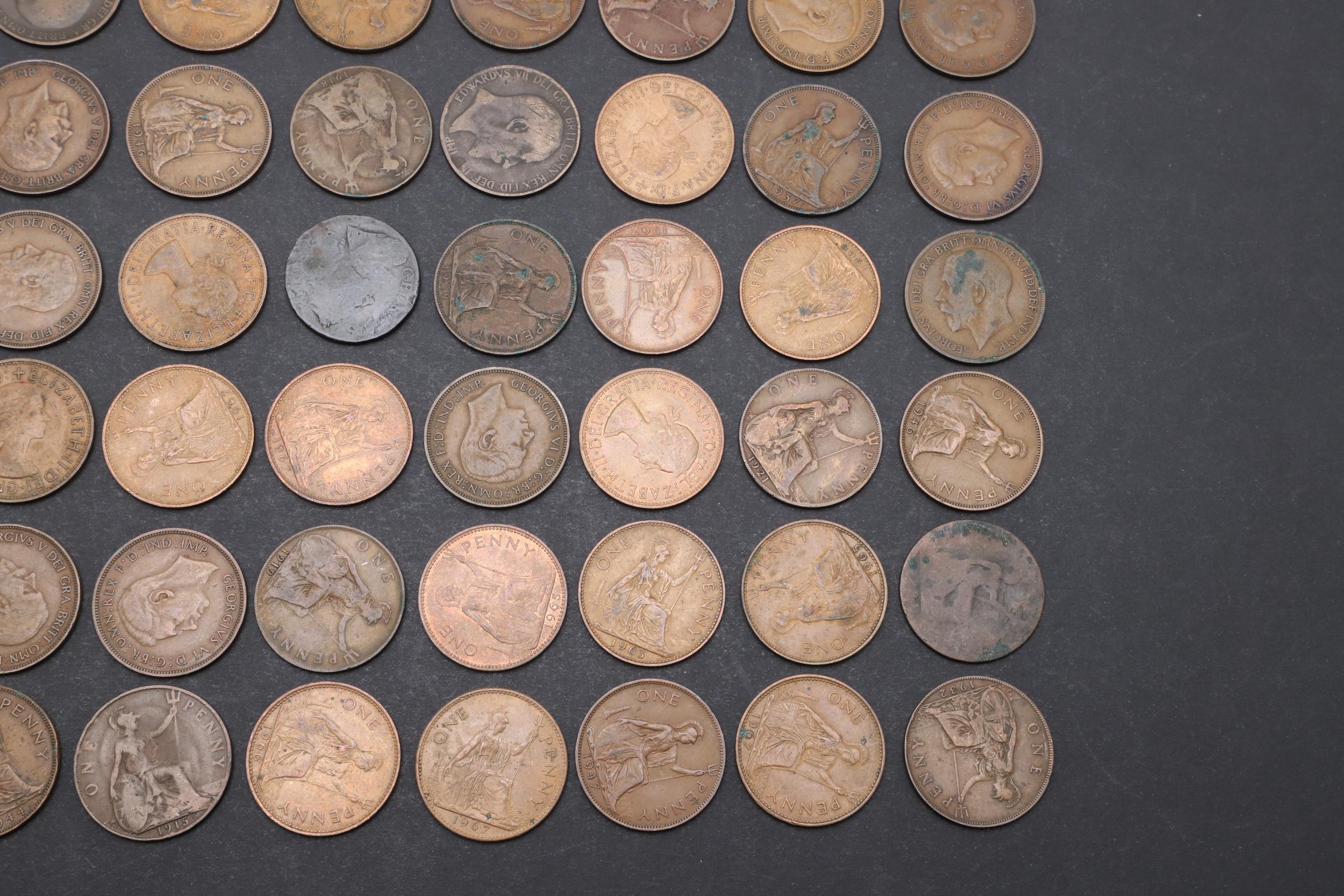 A COLLECTION AND PARTIAL DATE RUN OF PENNIES, 1866 AND LATER. - Image 7 of 7