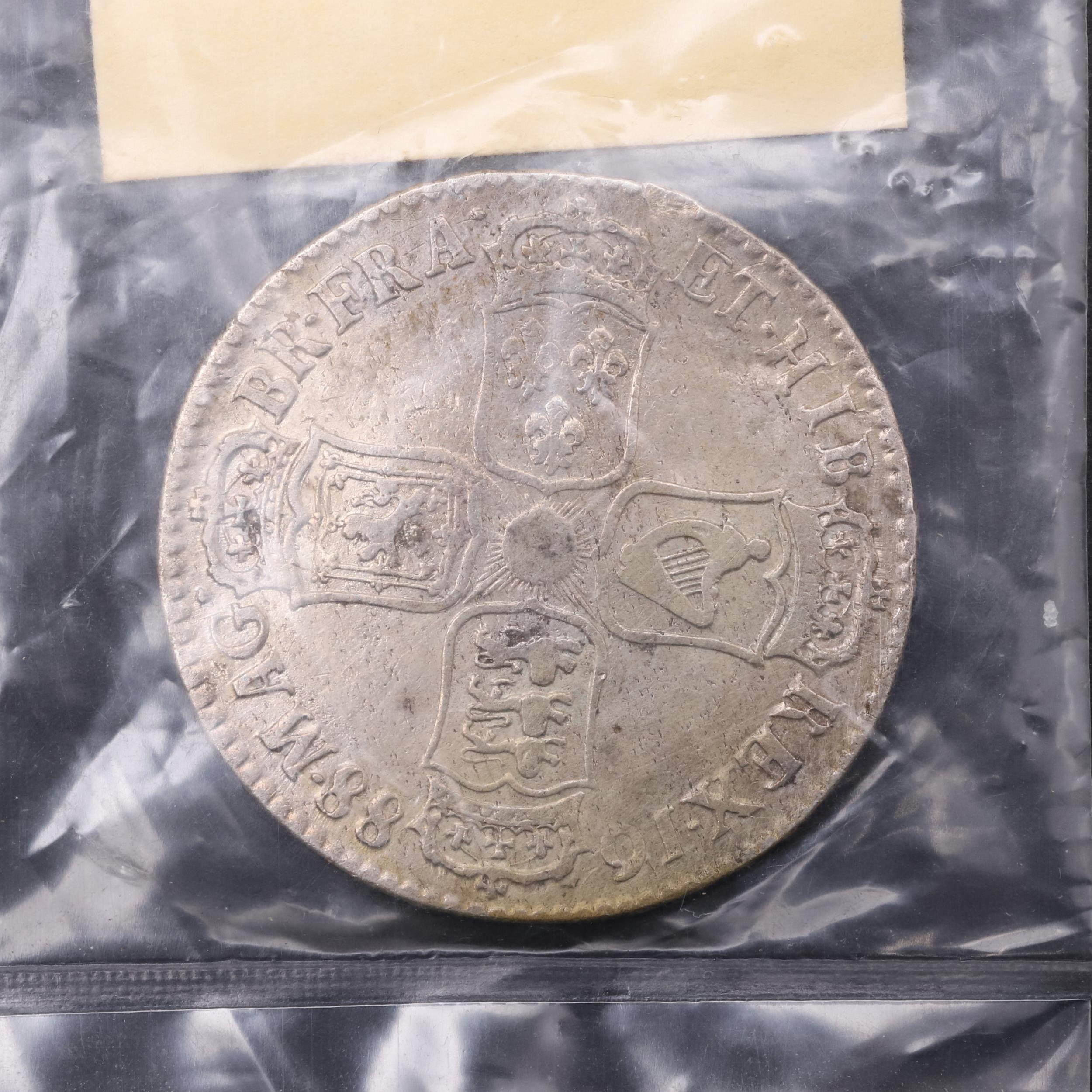 A JAMES II HALFCROWN, 1688, FROM THE WRECK OF THE ASSOCIATION. - Image 2 of 3