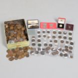 A MIXED COLLECTION OF COINS TO INCLUDE A FESTIVAL OF BRITAIN CROWN AND OTHERS.