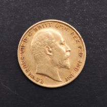 AN EDWARD VII HALF SOVEREIGN, 1906.