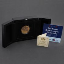 AN ELIZABETH II JERSEY PROOF GOLD FIVE POUND COIN. 2021.