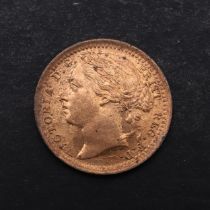 A QUEEN VICTORIA THIRD FARTHING, 1866.