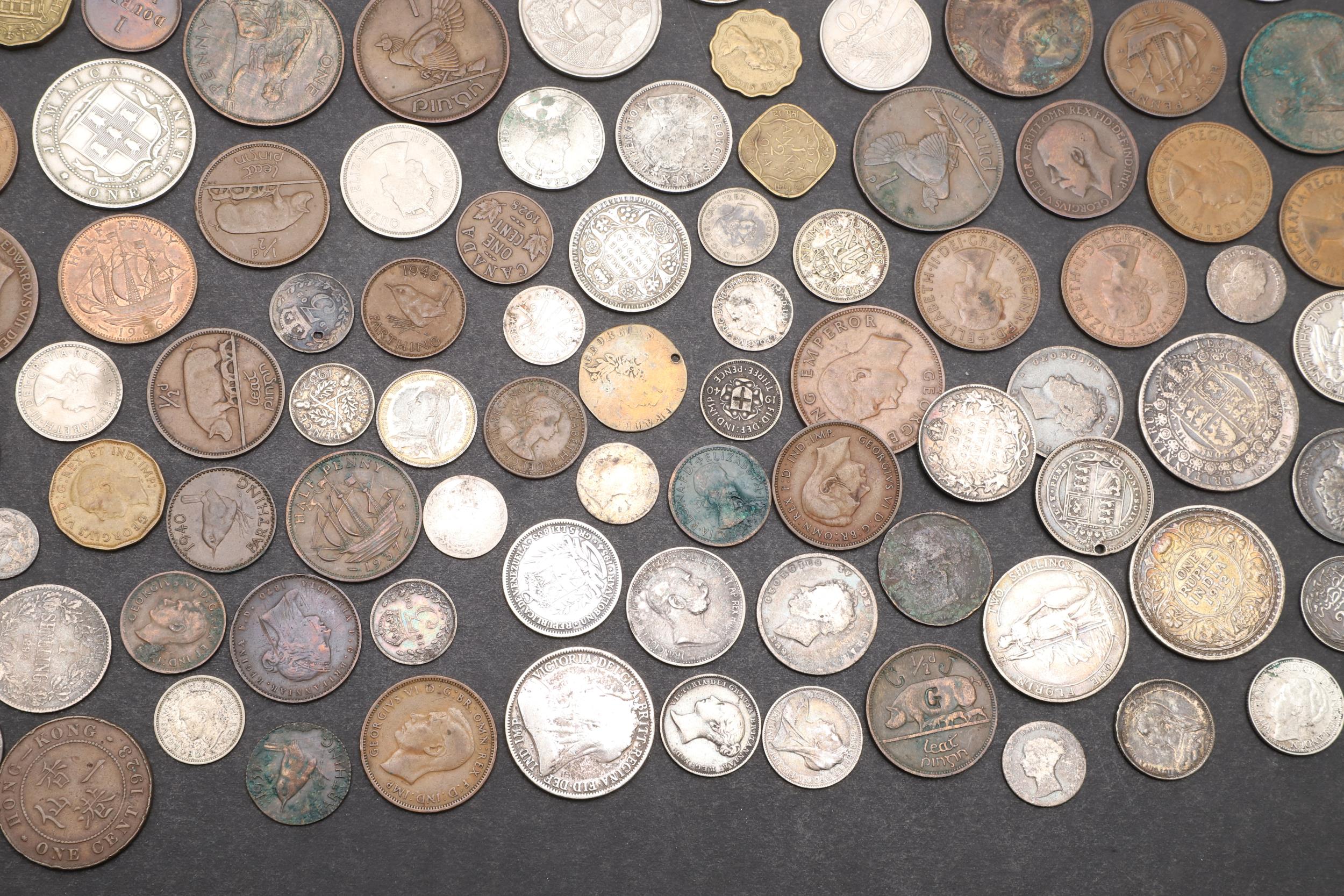 A MIXED COLLECTION OF WORLD SILVER AND OTHER COINS. - Image 6 of 7