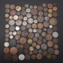 A COLLECTION OF UK AND WORLD COINS TO INCLUDE SILVER.