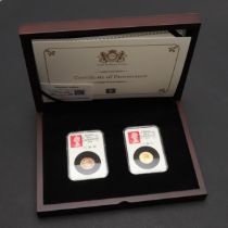 AN ELIZABETH II SOVEREIGN, 2020 AND 2021 QUARTER OUNCE. BREXIT COMPLETION SET.