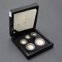 AN ELIZABETH II, ST HELENA FIVE COIN GOLD PROOF SET. 2022.