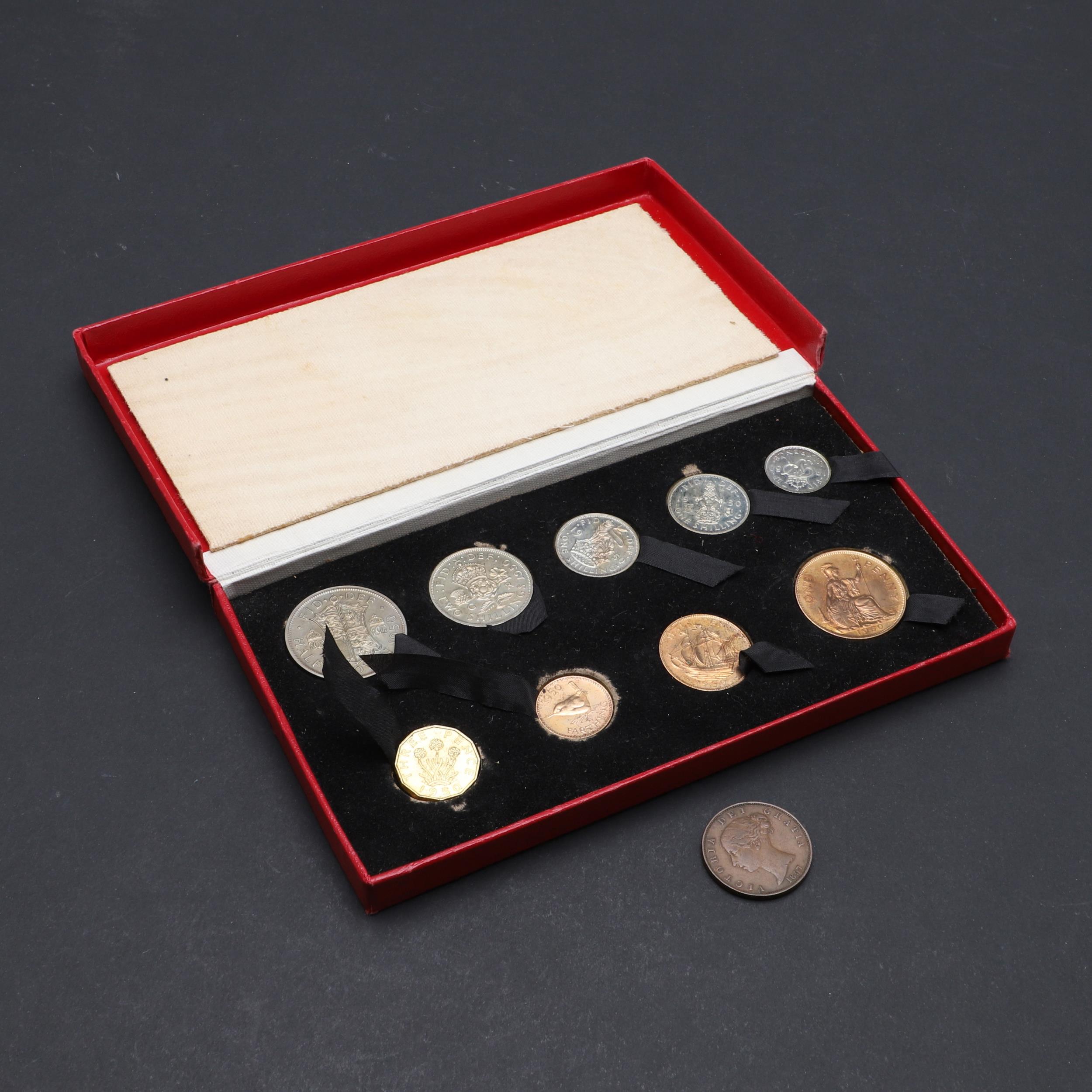 AN ELIZABETH II ROYAL MINT SPECIMEN COIN SET. 1950.