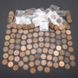 A COLLECTION AND PARTIAL DATE RUN OF HALFPENNIES, 1863 AND LATER.