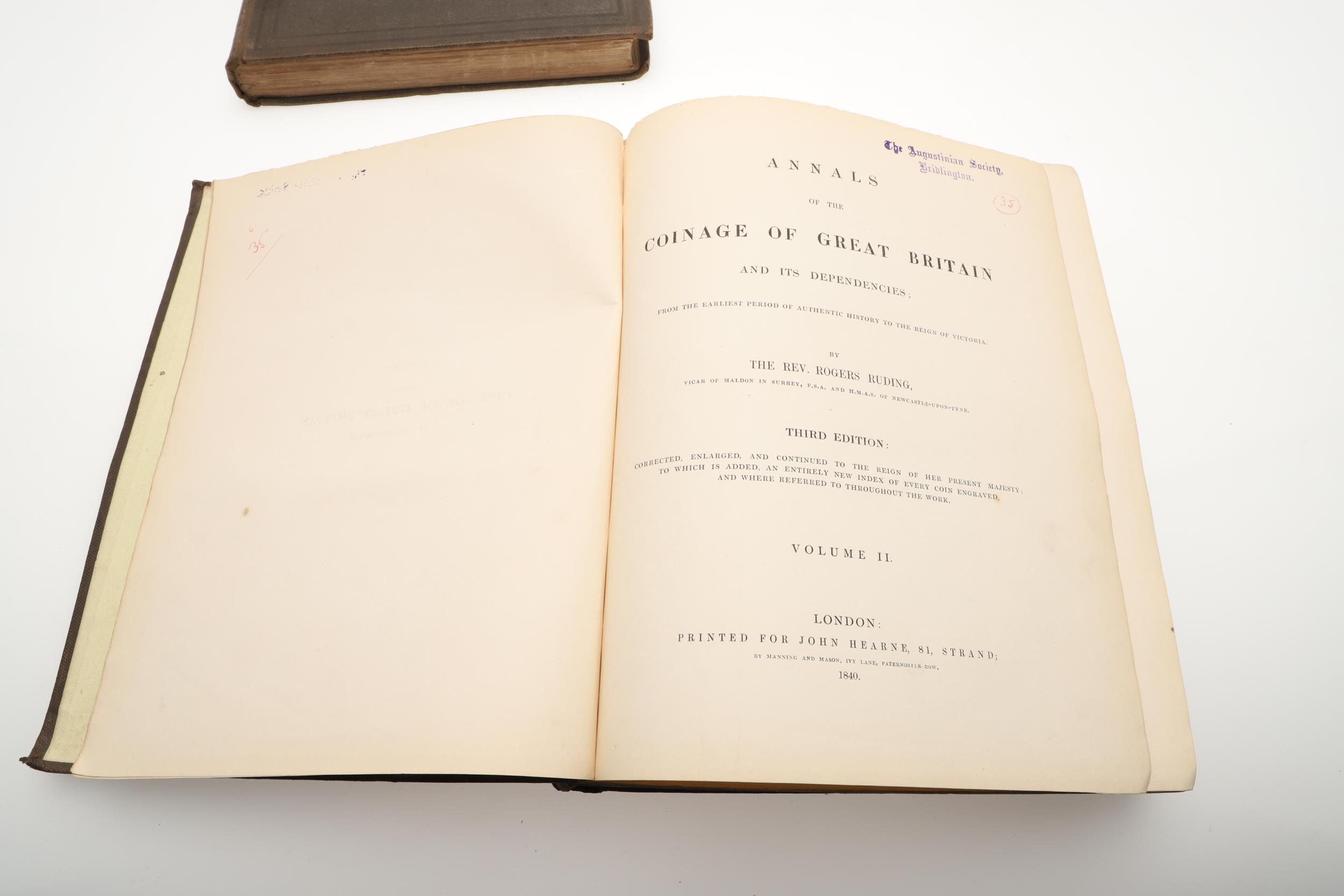 ANNALS OF THE COINAGE OF GREAT BRITAIN, 1840, THE REV. ROGERS RUDING. 3 VOLUMES. - Image 8 of 10