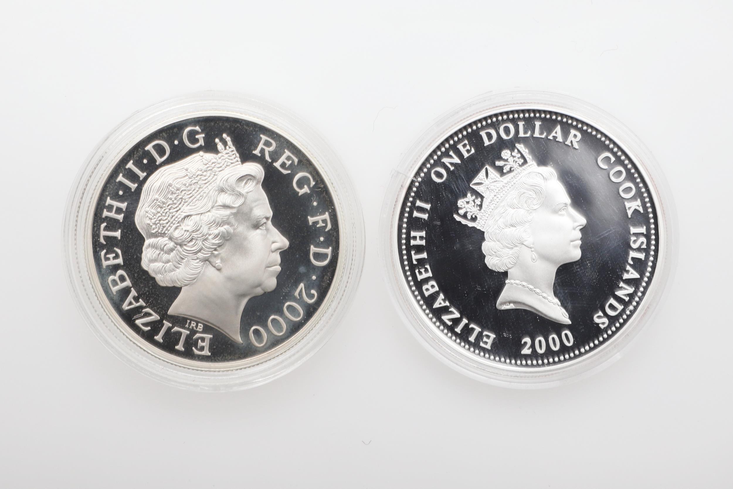 A COLLECTION OF ROYAL MINT QUEEN MOTHER SILVER PROOF CROWNS AND OTHERS. - Bild 4 aus 11
