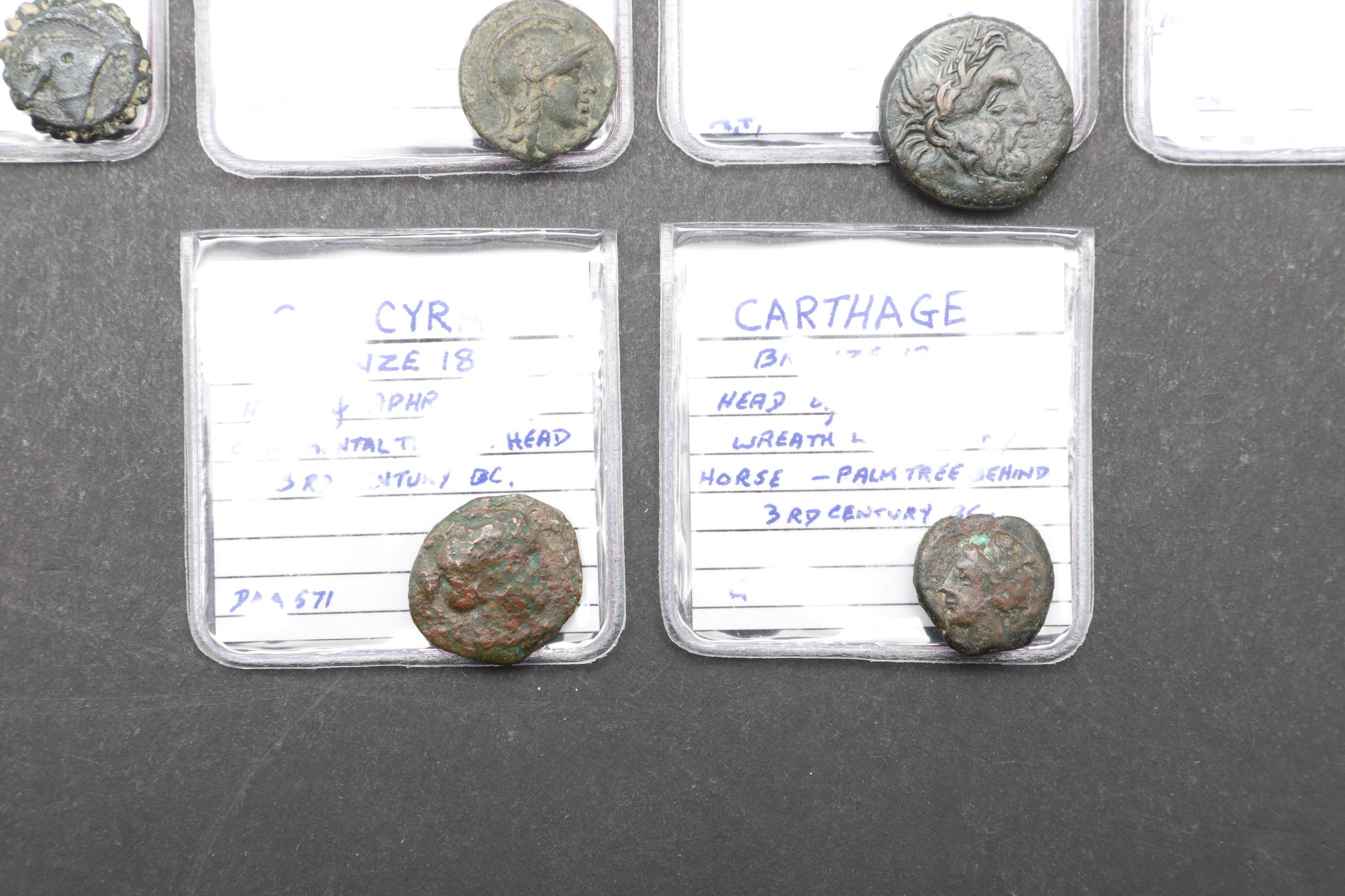 GREEK COINS: A COLLECTION OF SIX GREEK BRONZE COINS TO INCLUDE CORCYRA. - Image 7 of 7