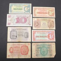 A COLLECTION OF BRITISH MILITARY ISSUE BANKNOTES.