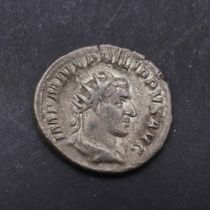 ROMAN IMPERIAL COINAGE: A SILVER ANTONINIANUS OF PHILIP I. 244-249 A.D.