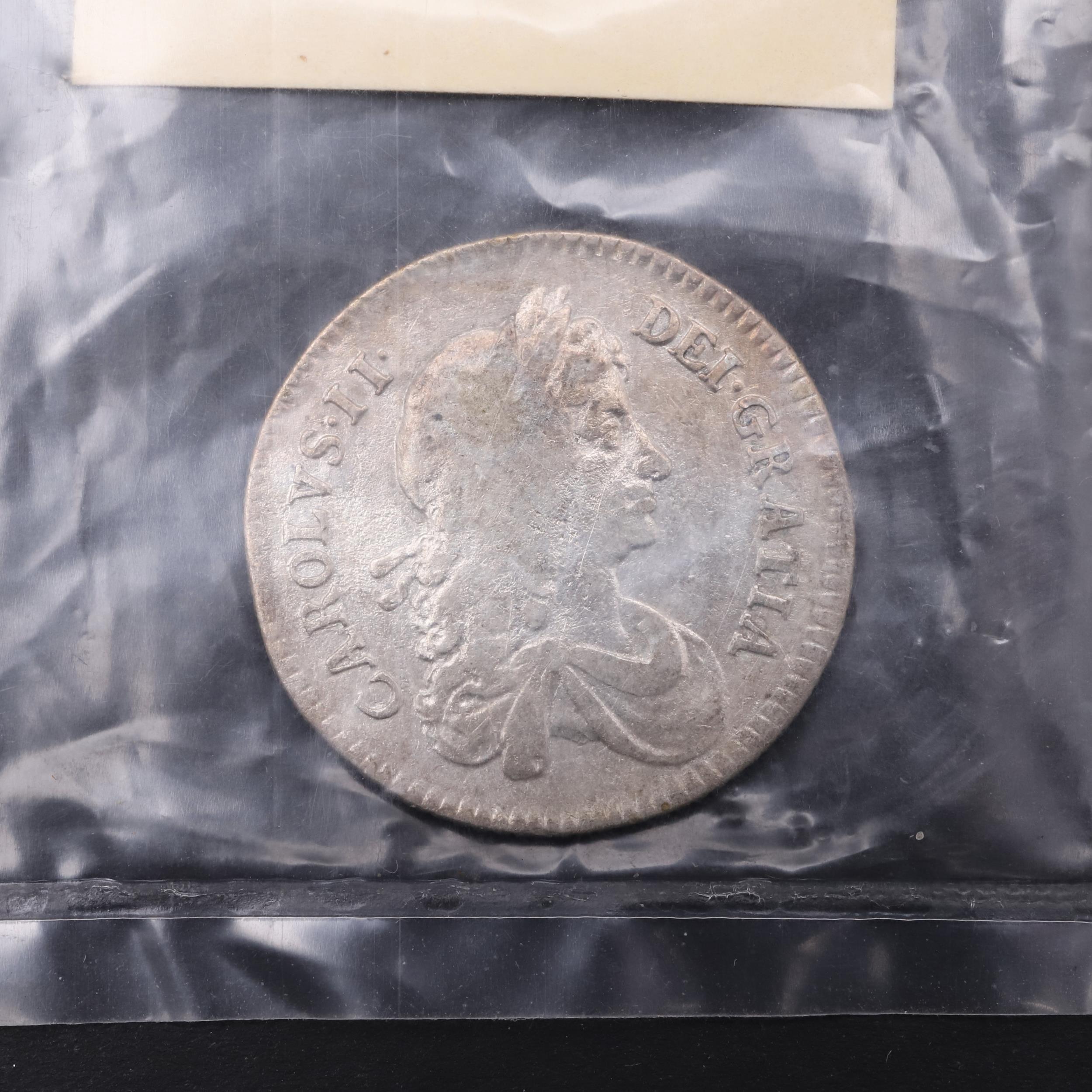 A CHARLES II SHILLING, 1668, FROM THE WRECK OF THE ASSOCIATION.