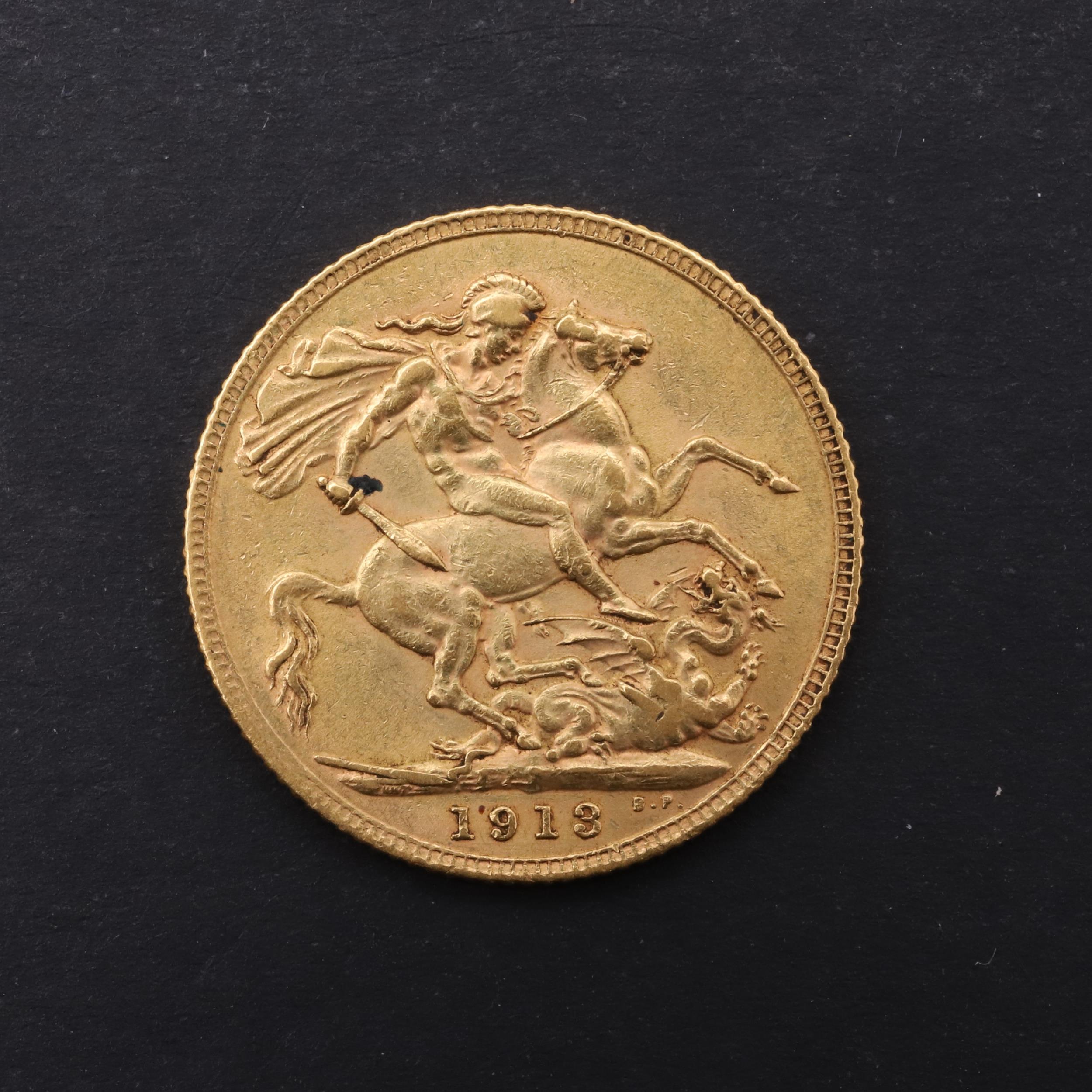 A GEORGE V SOVEREIGN, 1918. - Bild 2 aus 3