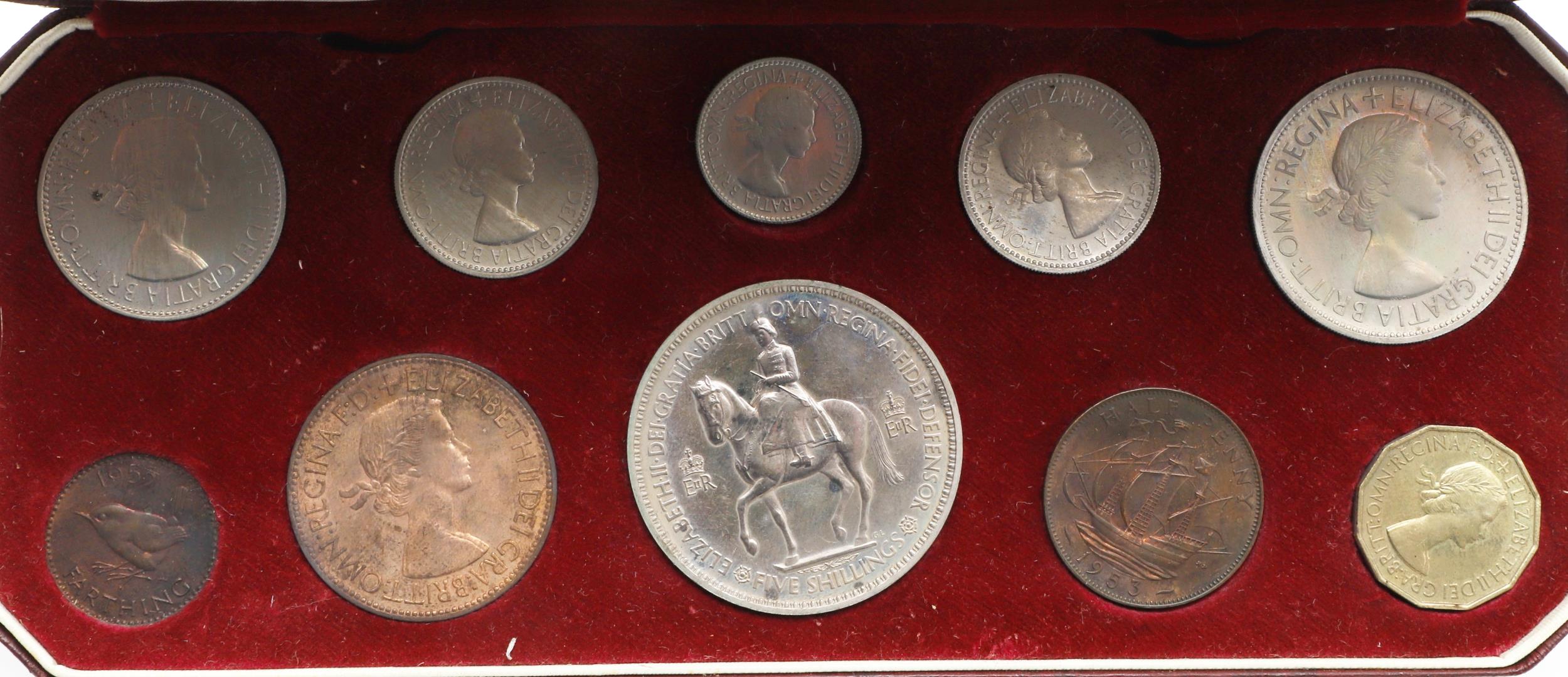 THREE MID 20TH CENTURY SPECIMEN COIN SETS, 1950, 1951 AND 1953. - Bild 7 aus 11