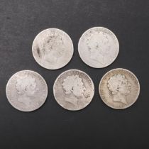 A COLLECTION OF GEORGE III AND LATER CROWNS.
