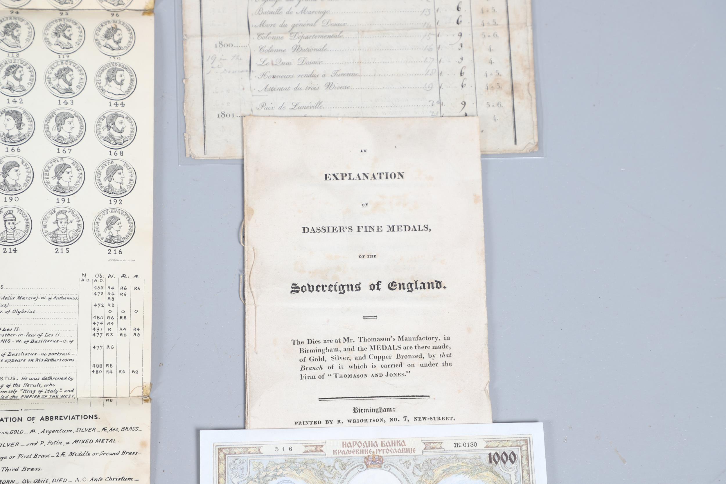 AN INTERESTING COLLECTION OF COIN RELATED EPHEMERA AND BANKNOTES. - Bild 7 aus 11