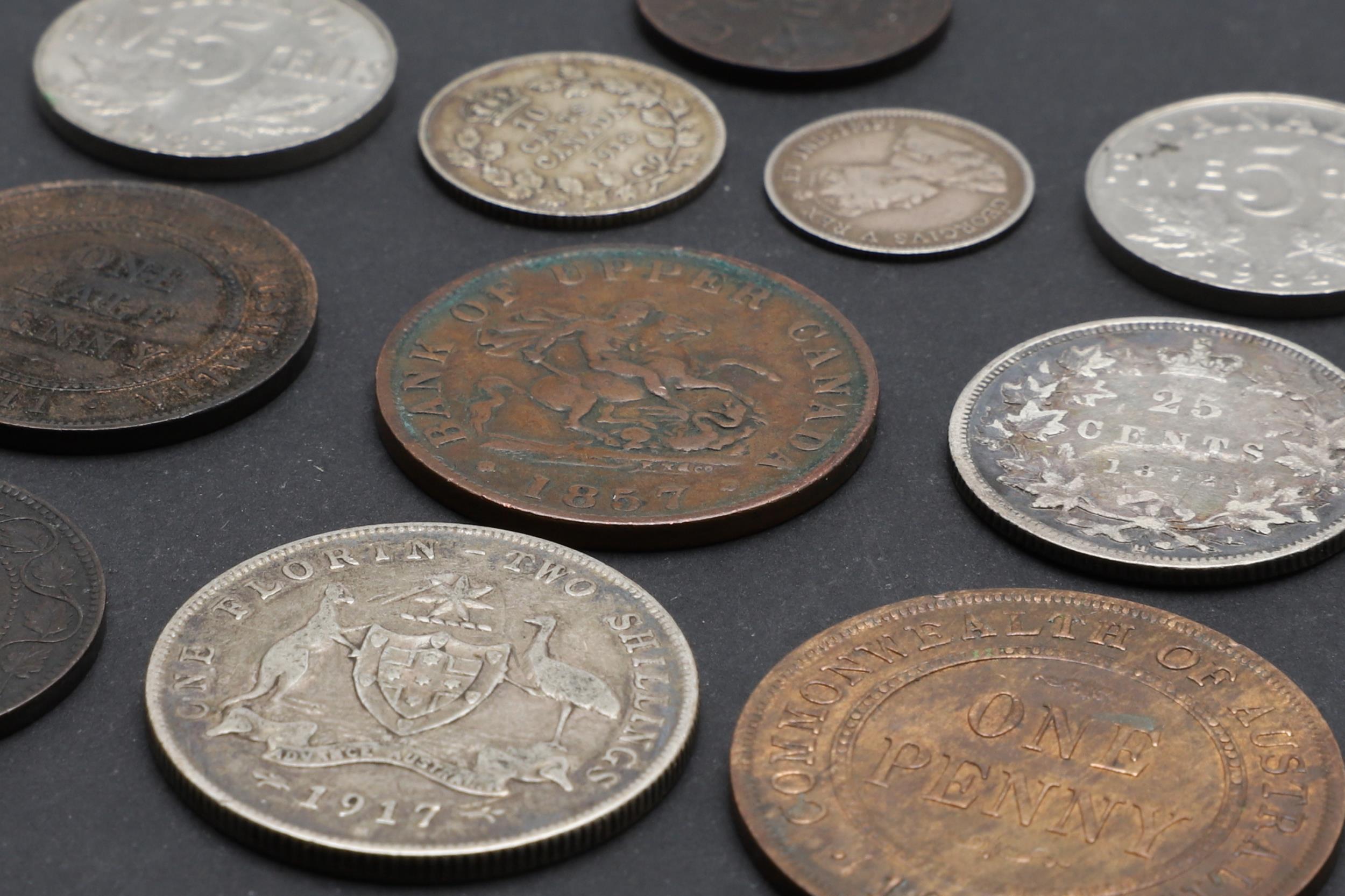 A SMALL COLLECTION OF CANADIAN AND AUSTRALIAN COINS. - Image 3 of 3