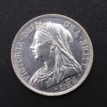 A QUEEN VICTORIA HALFCROWN, 1896.