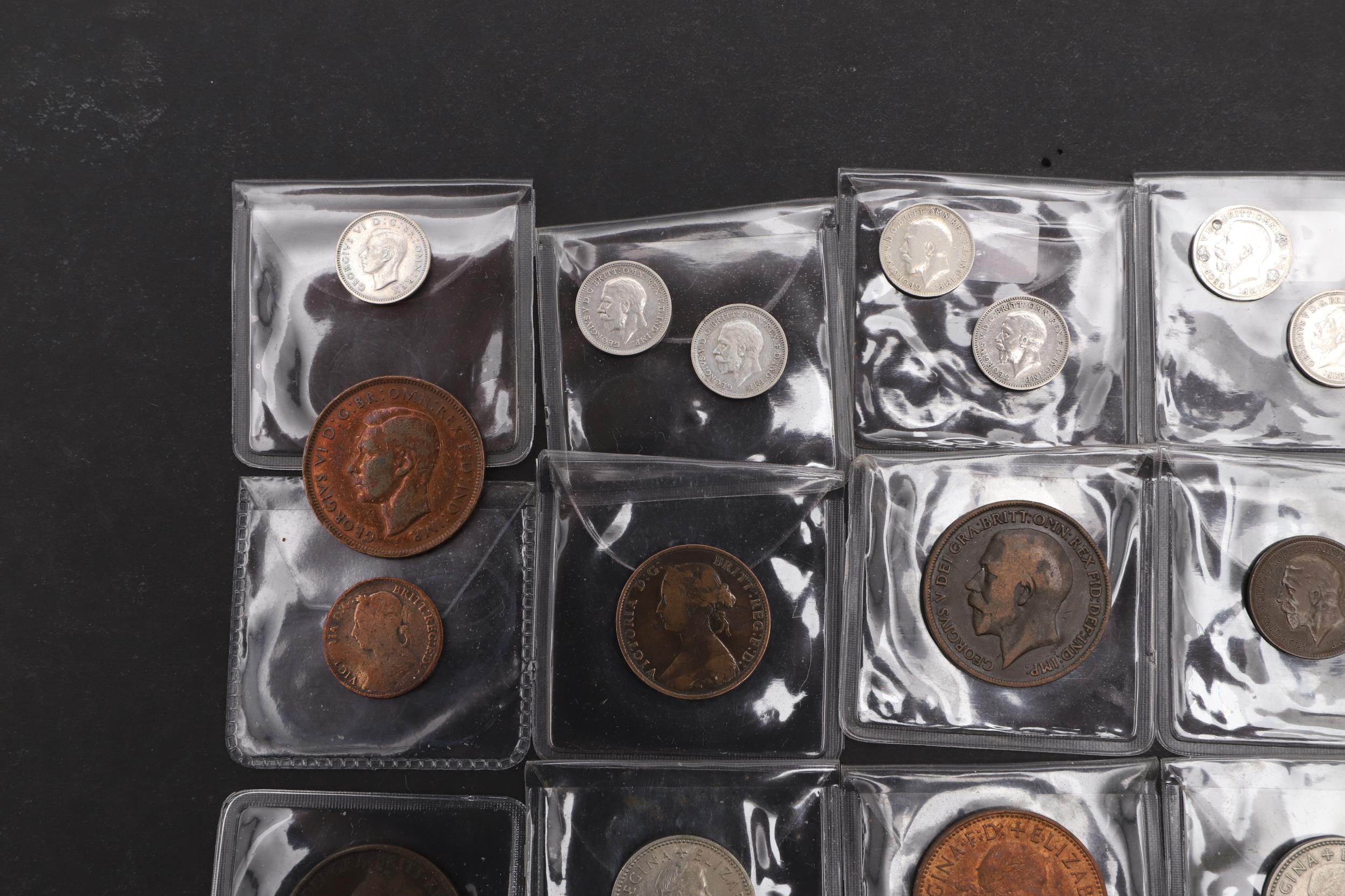 A COLLECTION THREEPENCE PIECES AND OTHER COINS. - Bild 2 aus 14