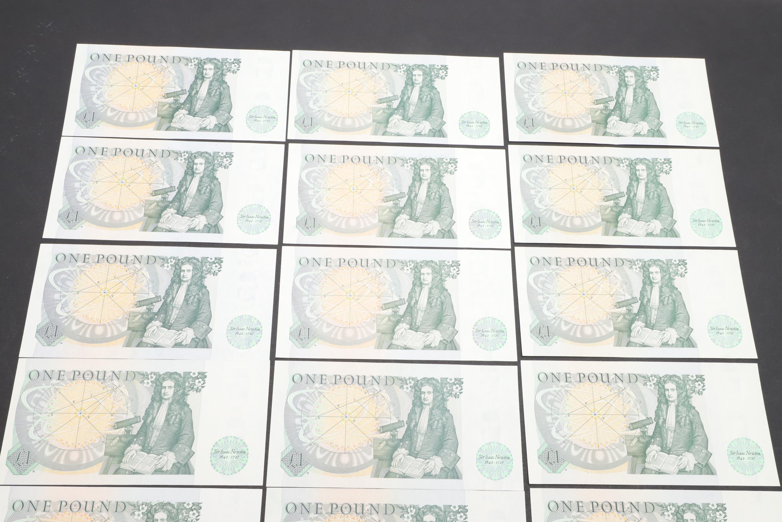 A COLLECTION OF 23 SERIES D ONE POUND NOTES TO INCLUDE CONSECUTIVE RUNS. - Image 7 of 10