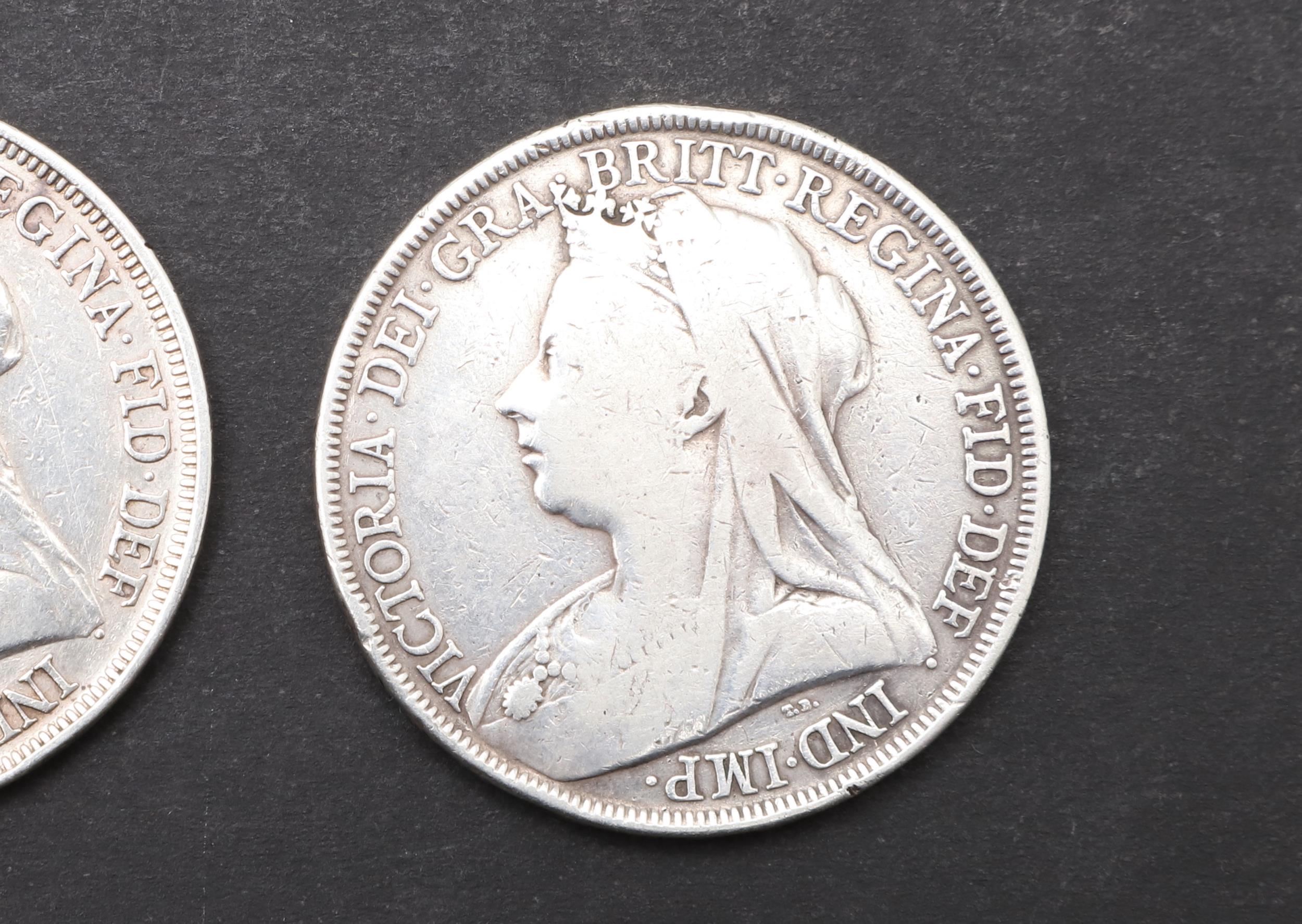 THREE QUEEN VICTORIA CROWNS, 1893, 1894 AND 1898. - Image 3 of 5