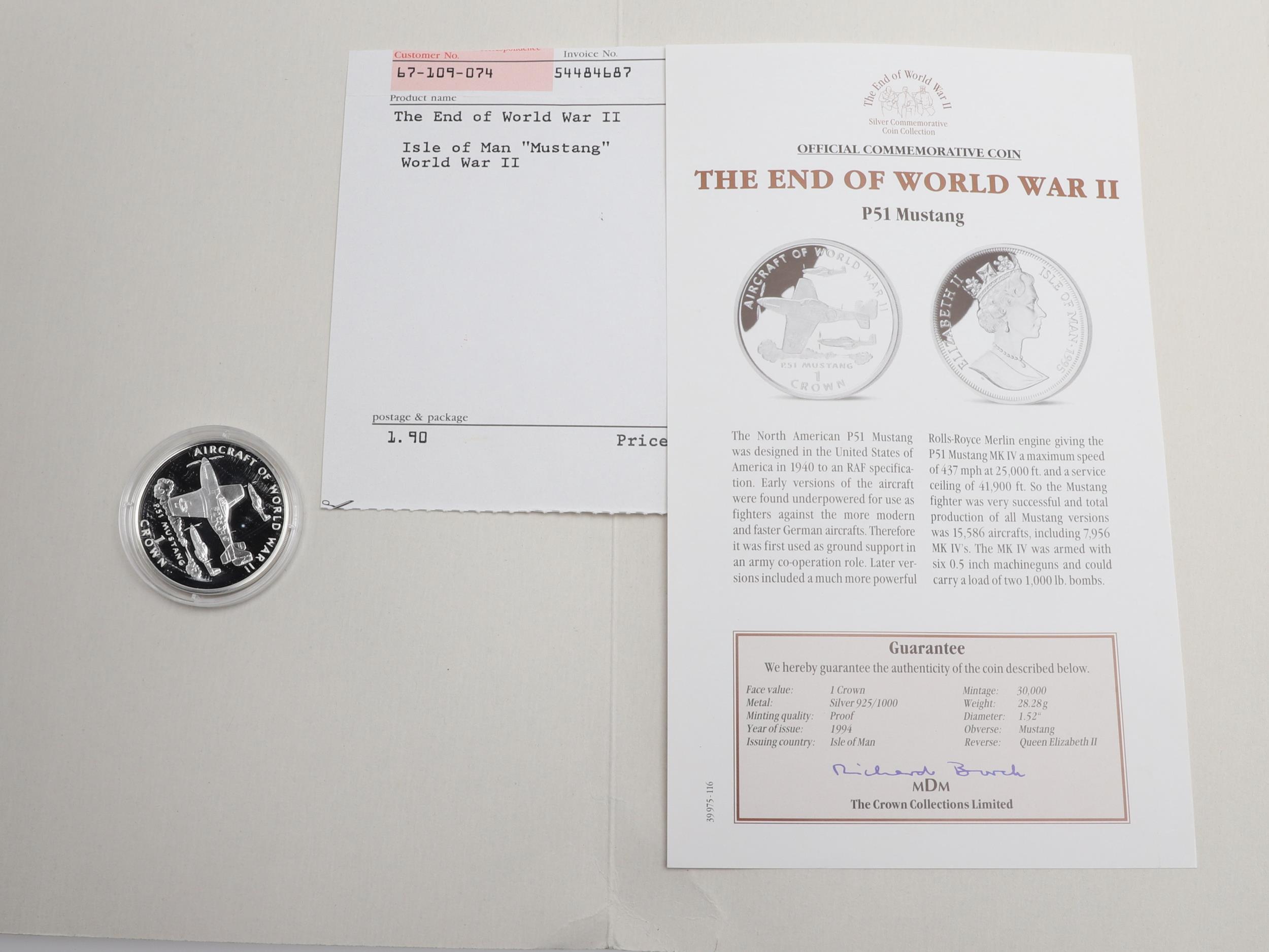 A COLLECTION OF 'THE END OF WORLD WAR II' SILVER PROOF CROWNS. - Bild 2 aus 12