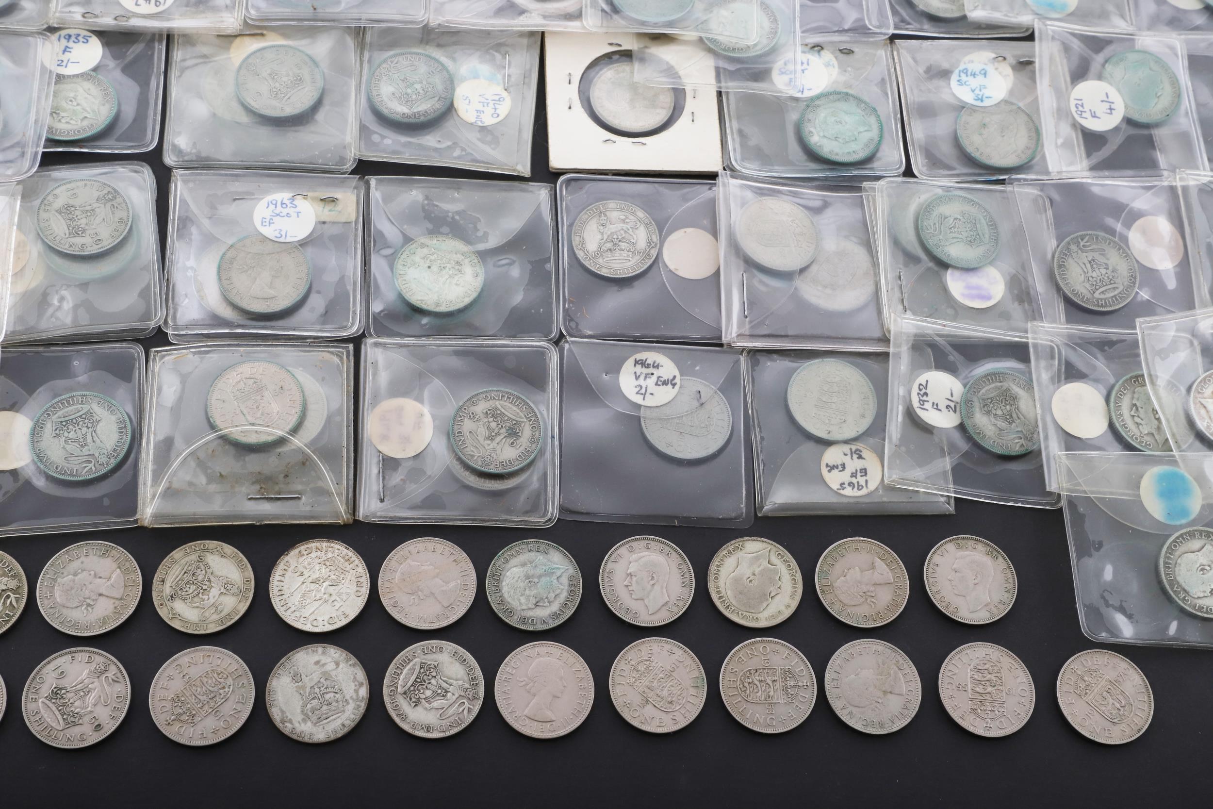 A DATE RUN OF GEORGE V, GEORGE VI AND ELIZABETH II PRE-DECIMAL SHILLLINGS. - Bild 6 aus 11