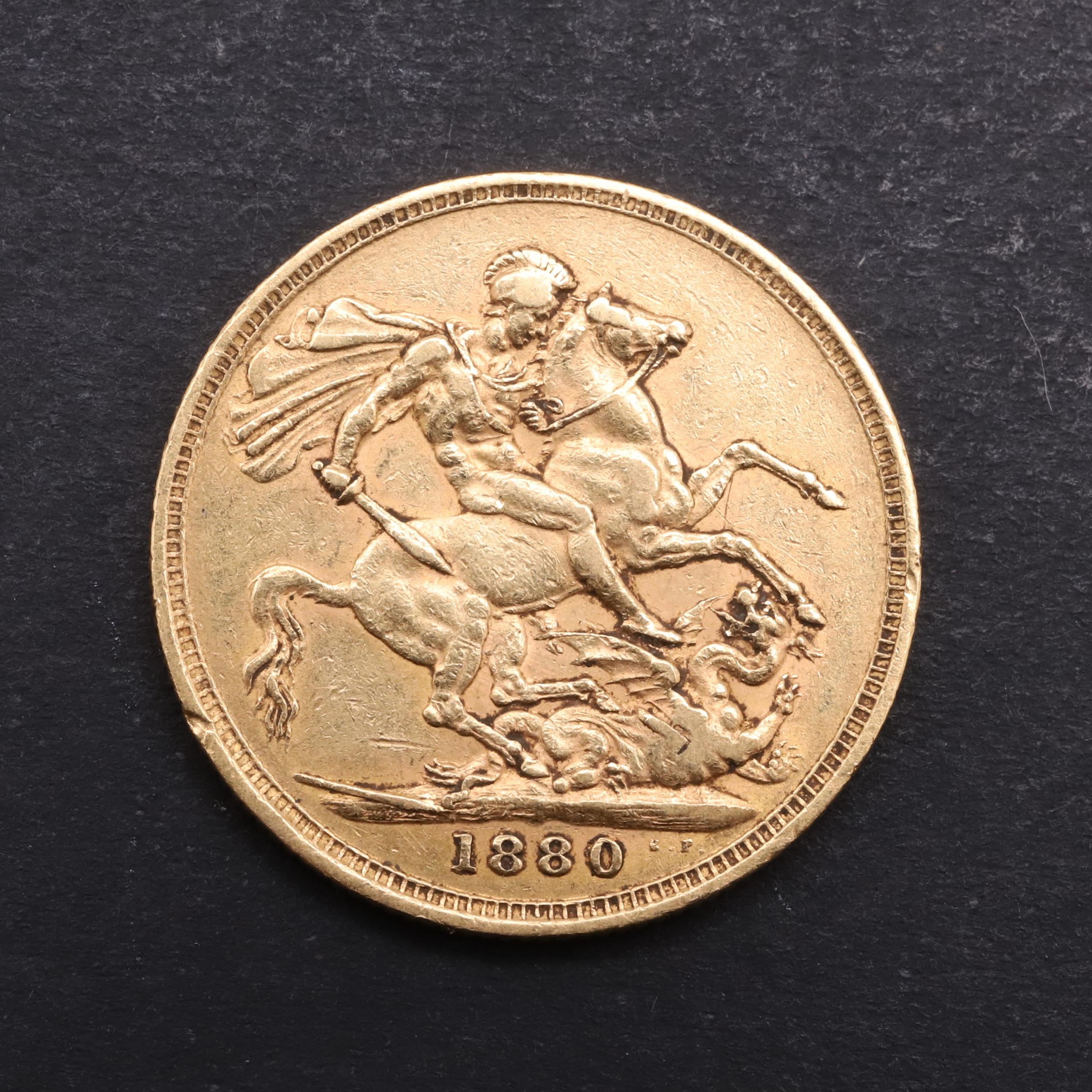 A QUEEN VICTORIA SOVEREIGN, 1880. - Image 2 of 3