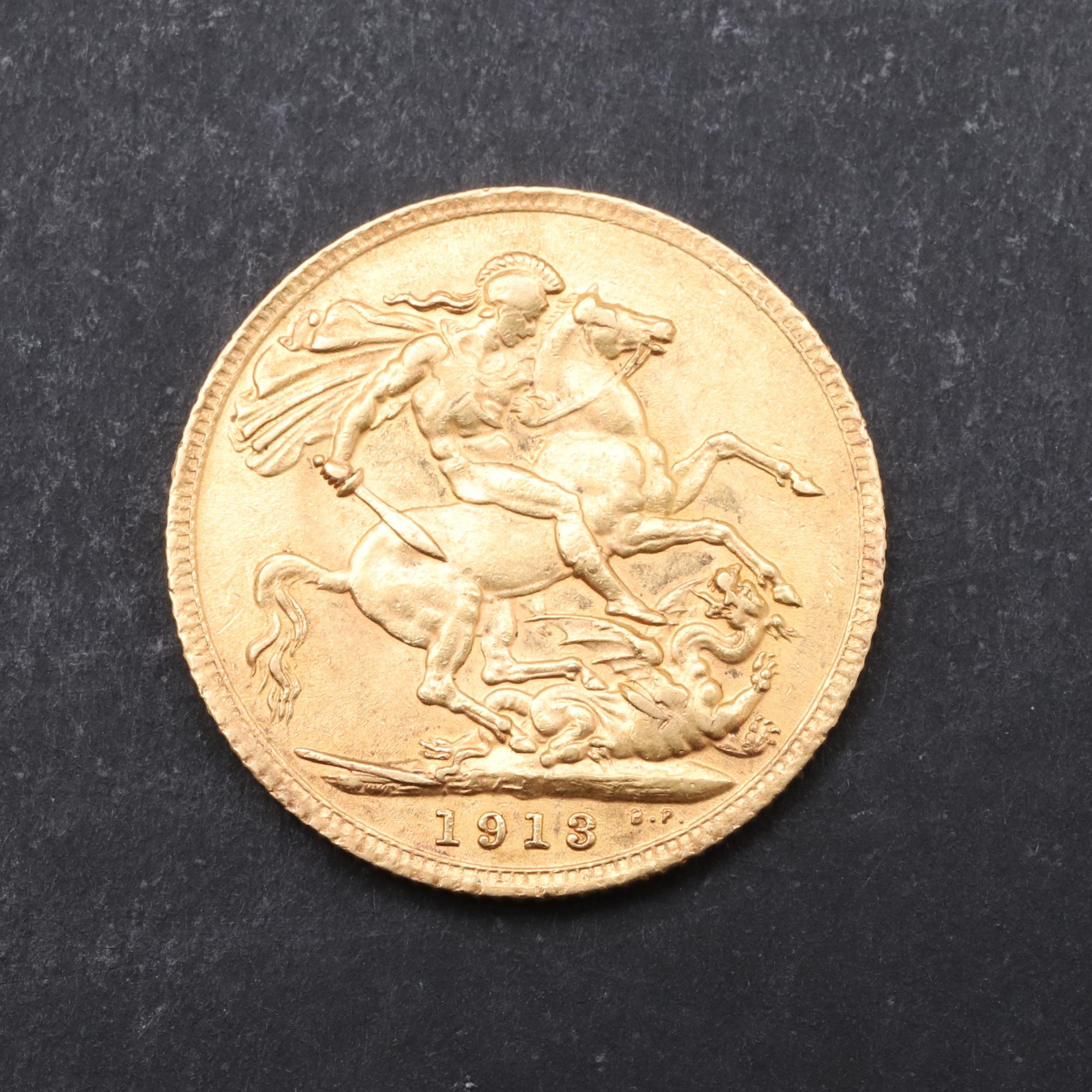 A GEORGE V SOVEREIGN, 1913. - Bild 2 aus 3