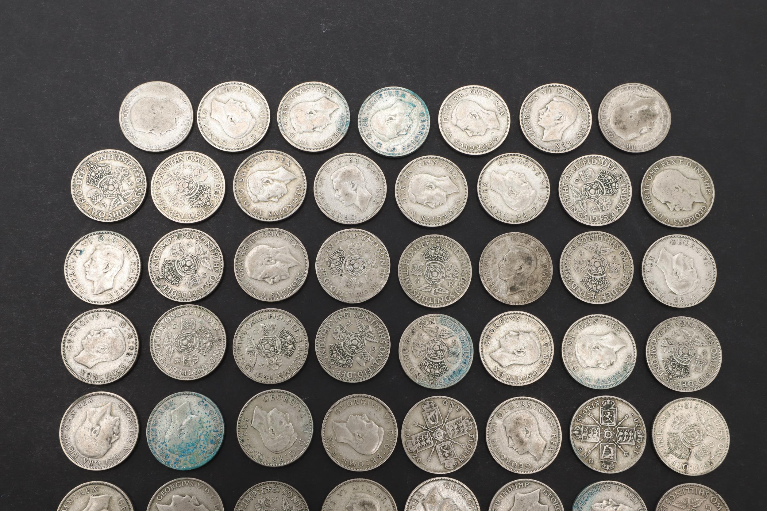 A COLLECTION OF SILVER AND PART SILVER FLORINS, GEORGE V AND LATER. - Bild 2 aus 4