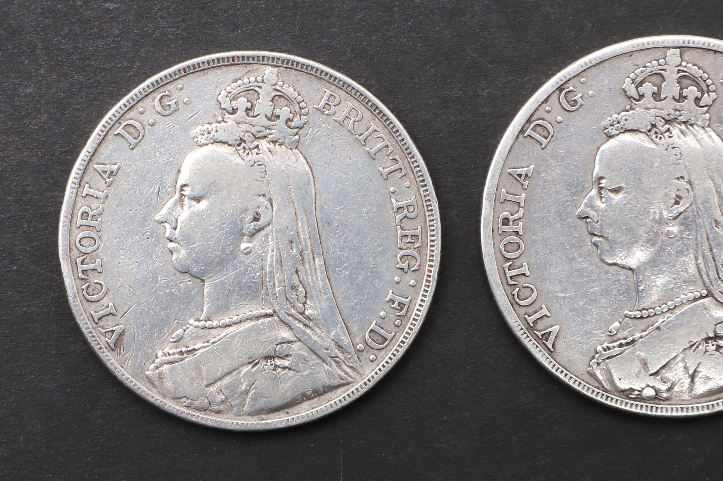 THREE QUEEN VICTORIA CROWNS, 1888, 1889 AND 1891. - Image 2 of 5