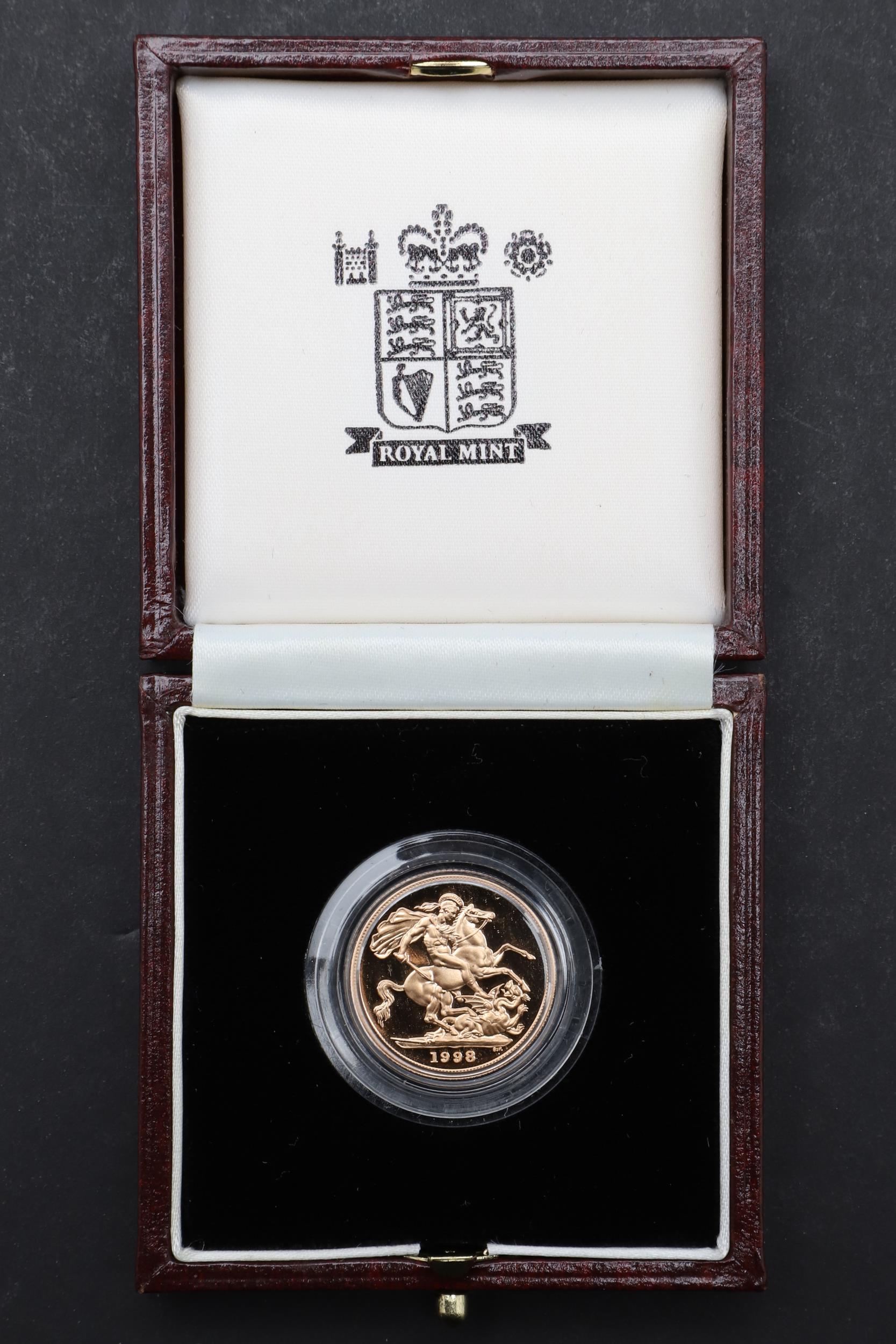 AN ELIZABETH II PROOF SOVEREIGN. 1998. - Image 2 of 6