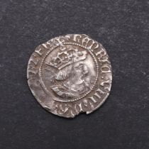 A HENRY VIII HALFGROAT, CANTERBURY 1526-32.