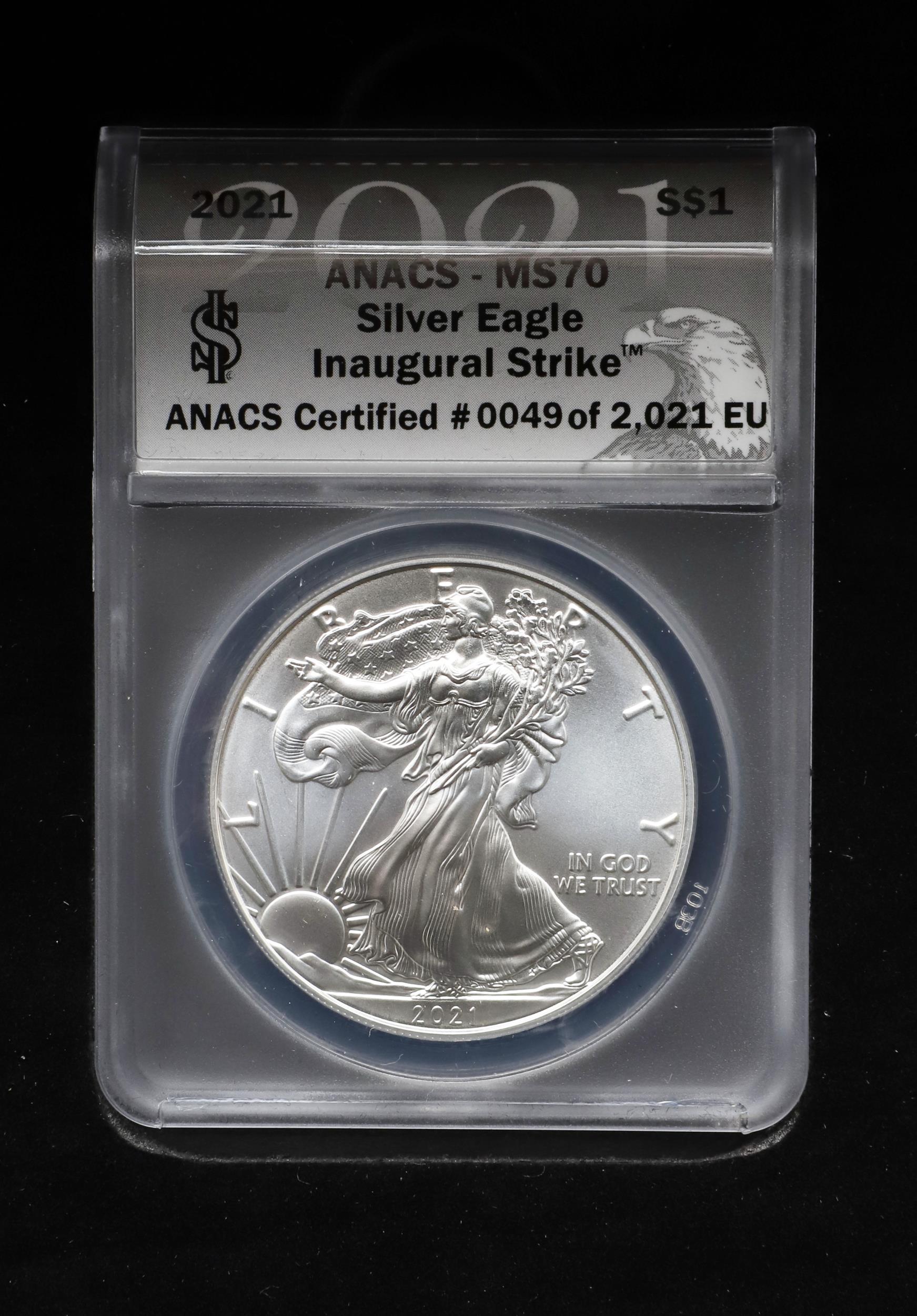 A COLLECTION OF AMERICAN AND OTHER HISTORIC SILVER ISSUES IN PRESENTATION CASES. - Bild 7 aus 13