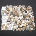 A COLLECTION OF WORLD COINS, VARIOUS COUNTIRES TO INCLUDE MALAYA, CHINA, GIBRALTAR AND MANY OTHERS.