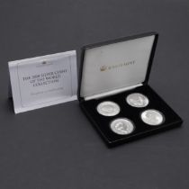 A JUBILEE MINT 2018 SILVER COINS OF THE WORLD FOUR COIN COLLECTION.