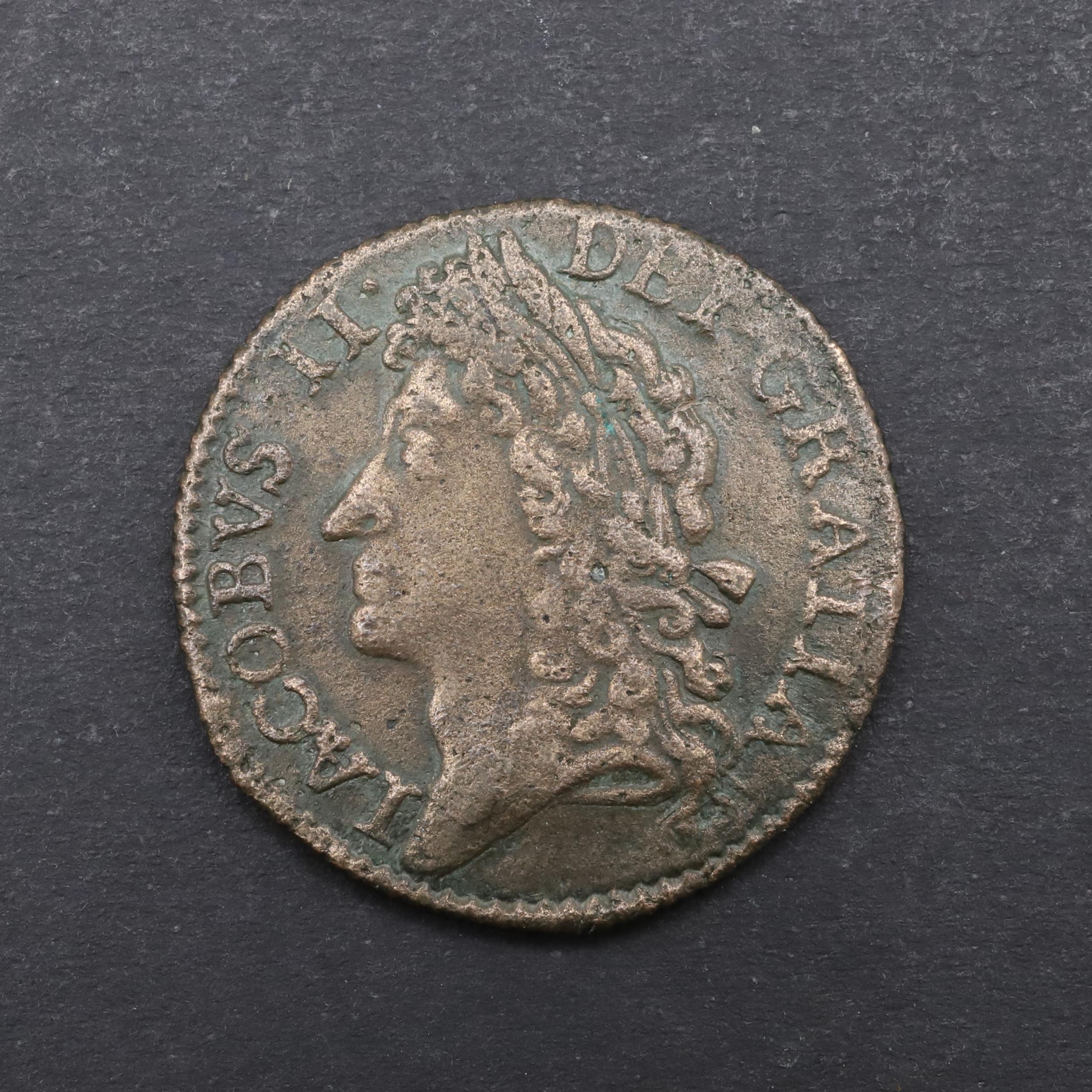 A JAMES II GUNMONEY SHILLING, 1689.