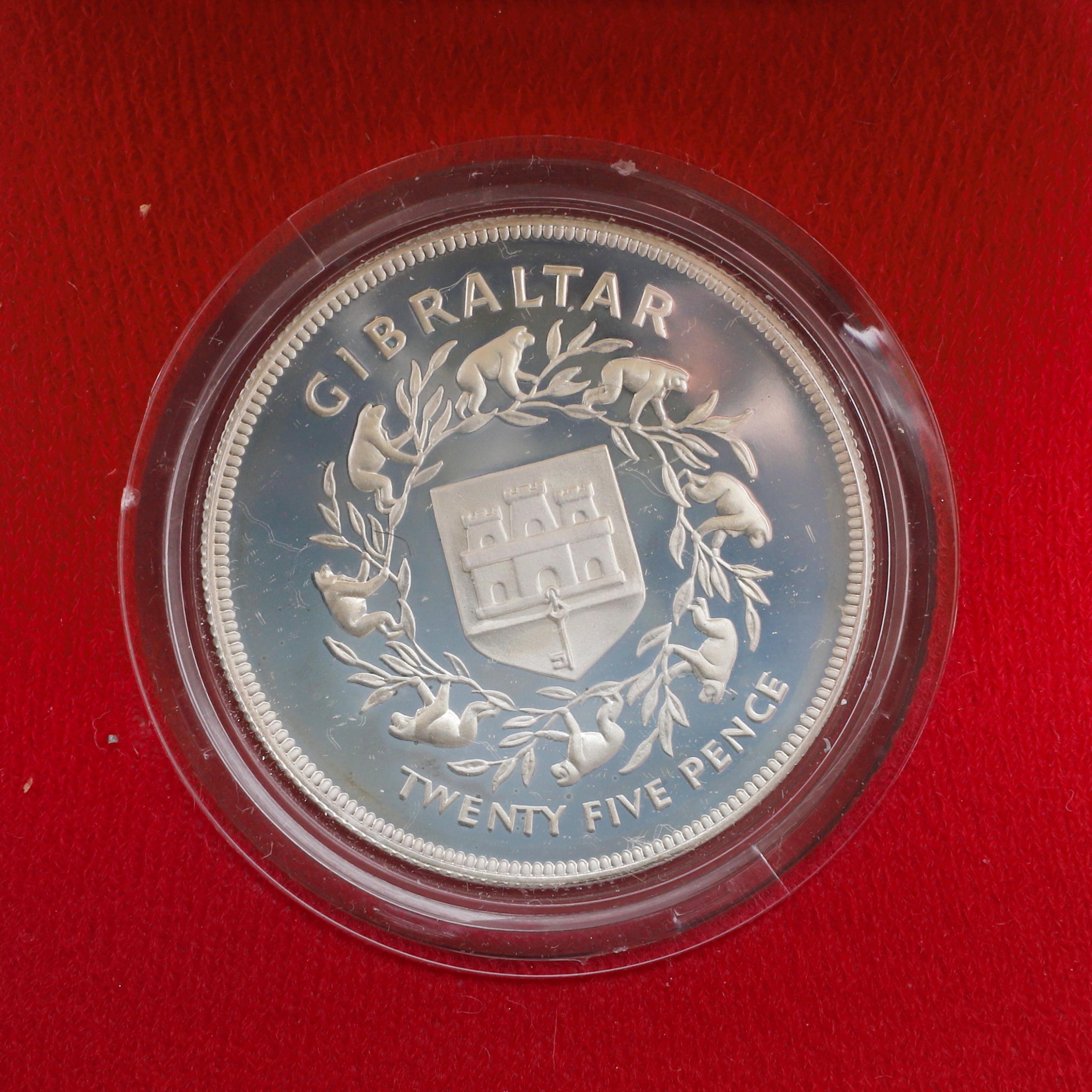 A COLLECTION OF SILVER PROOF SETS TO INCLUDE A FALKLANDS ISLANDS FIFTY PENCE 1977. - Bild 8 aus 18